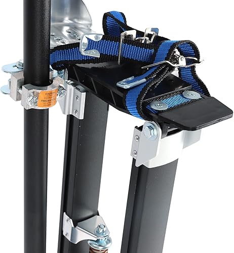 Miniatura 7 de FSBNJKS Zancos de aluminio para paneles de yeso negros de 36 a 50 pulgadas con rodilleras protectoras ajustables para pintor que camina pintura