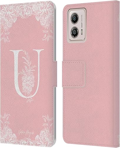 Miniatura 10 de Head Case Designs Officially Licensed Nature Magick Letter P Rose Gold Monogram 2 Leather Book Wallet Case Cover Compatible with Motorola Moto G53 5G