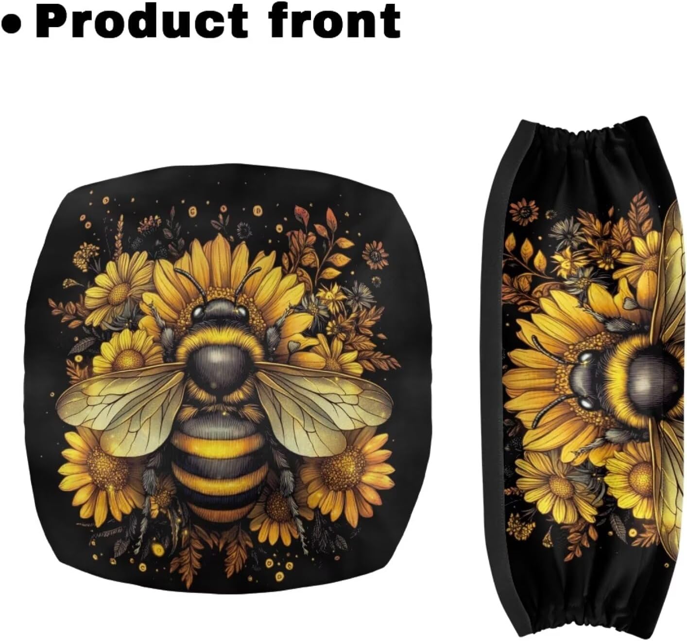 Rollator Walker Accessories - Sunflower Bee Seat and Backrest Rollbar Covers Easy to Install Washable Walker Protection Decor Cover for Seniors Gift image 2