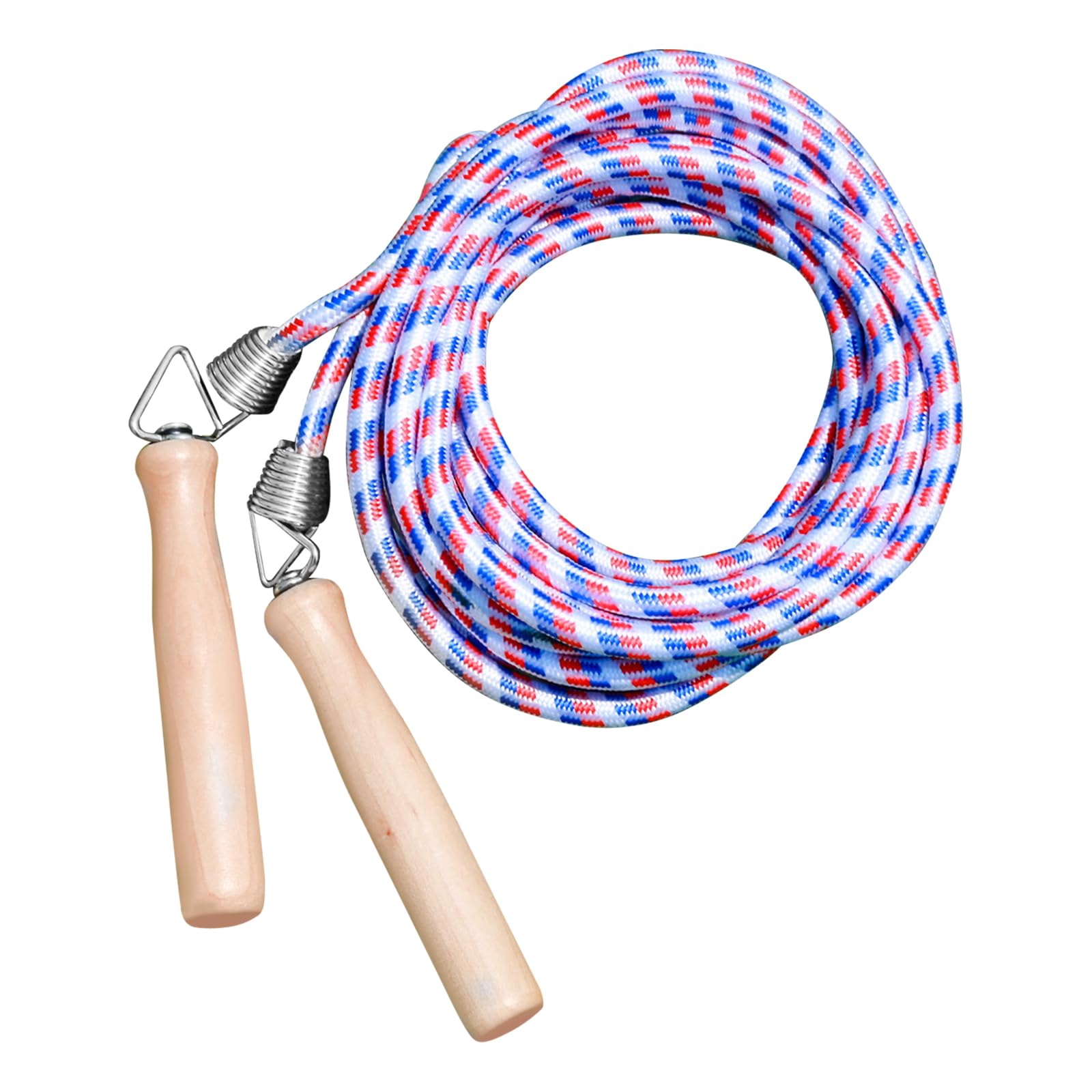 Corde à Sauter Longue 5m GOPLUS - Pour Groupes, Enfants, Avec Poignées En Bois