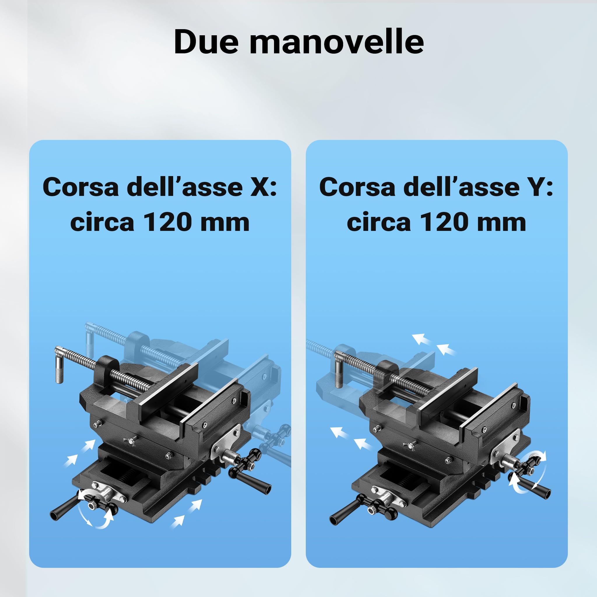 Morsa a croce per trapano 150mm a 2 assi X-Y per macchine trapani a colonna