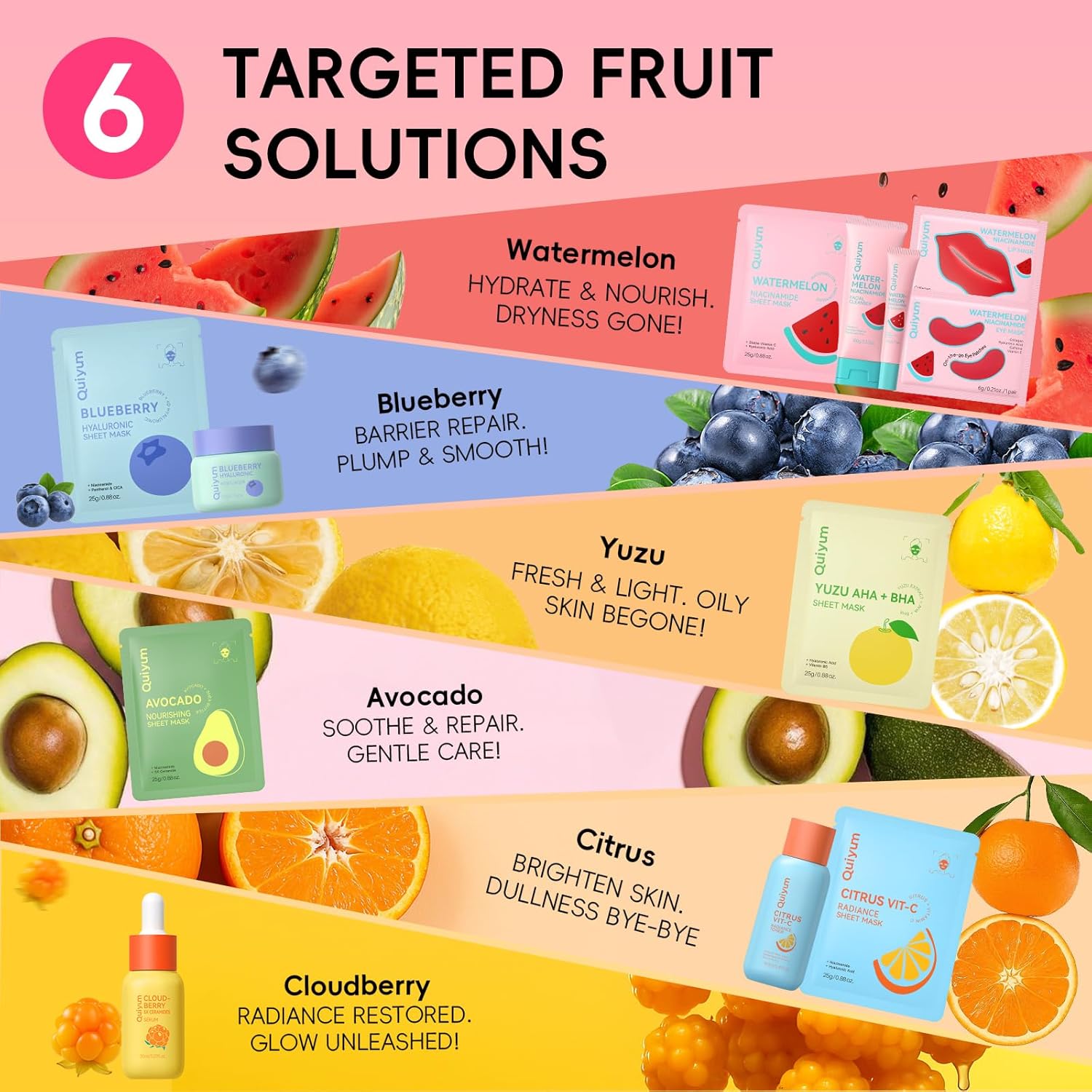 Fruit Skincare Set - with Pink Plush Makeup Bag & Strawberry Nail Art, Hydrating Moisturizing Glowing Oil Control Facial Care, Spa-Like at Home, Perfect Teen Girl Gifts Trendy Stuff - Image 2