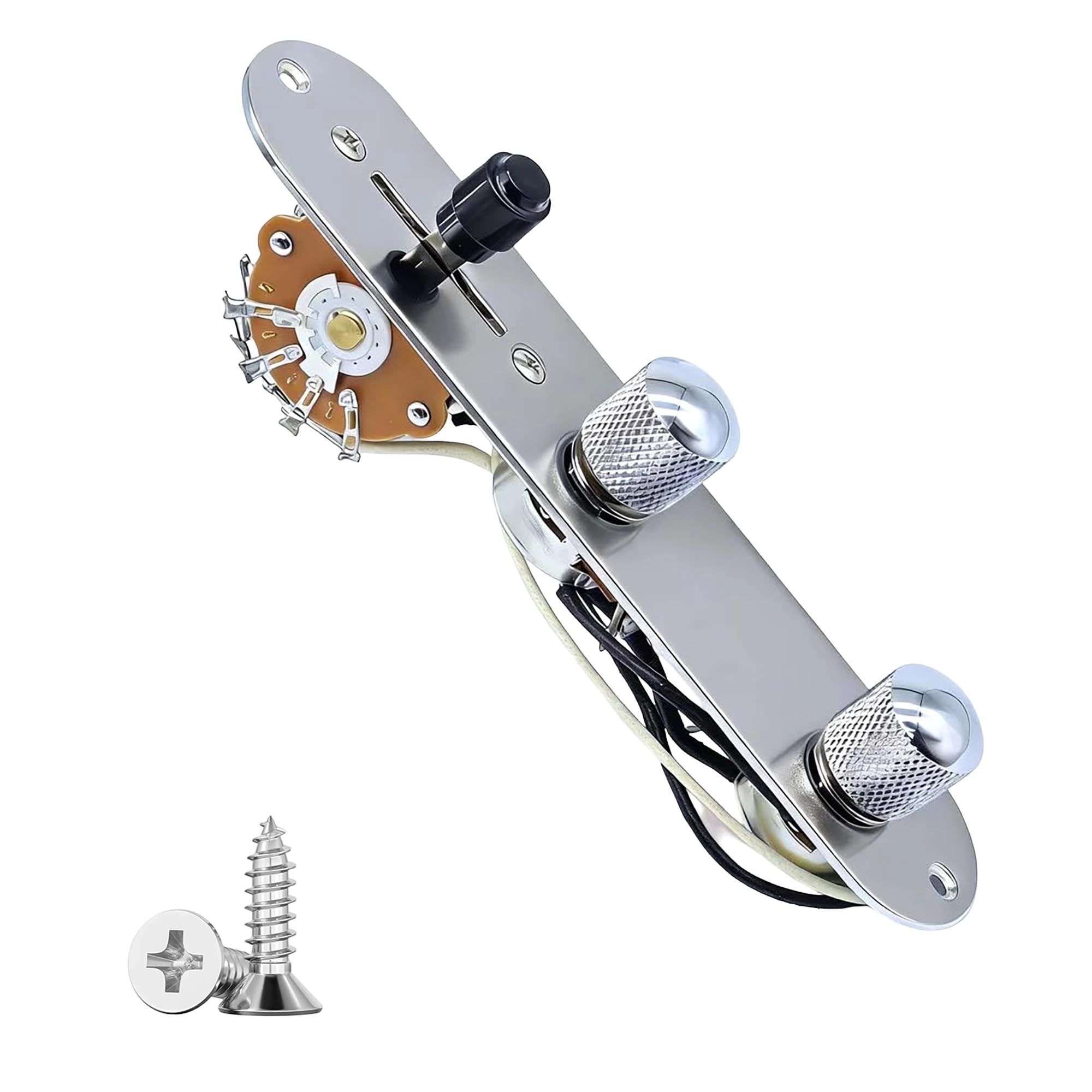 BWANGIAO Prewired Control Plate Harness 3 Way Electric Guitar Toggle Switches For Precisely Tone Control And Smooth