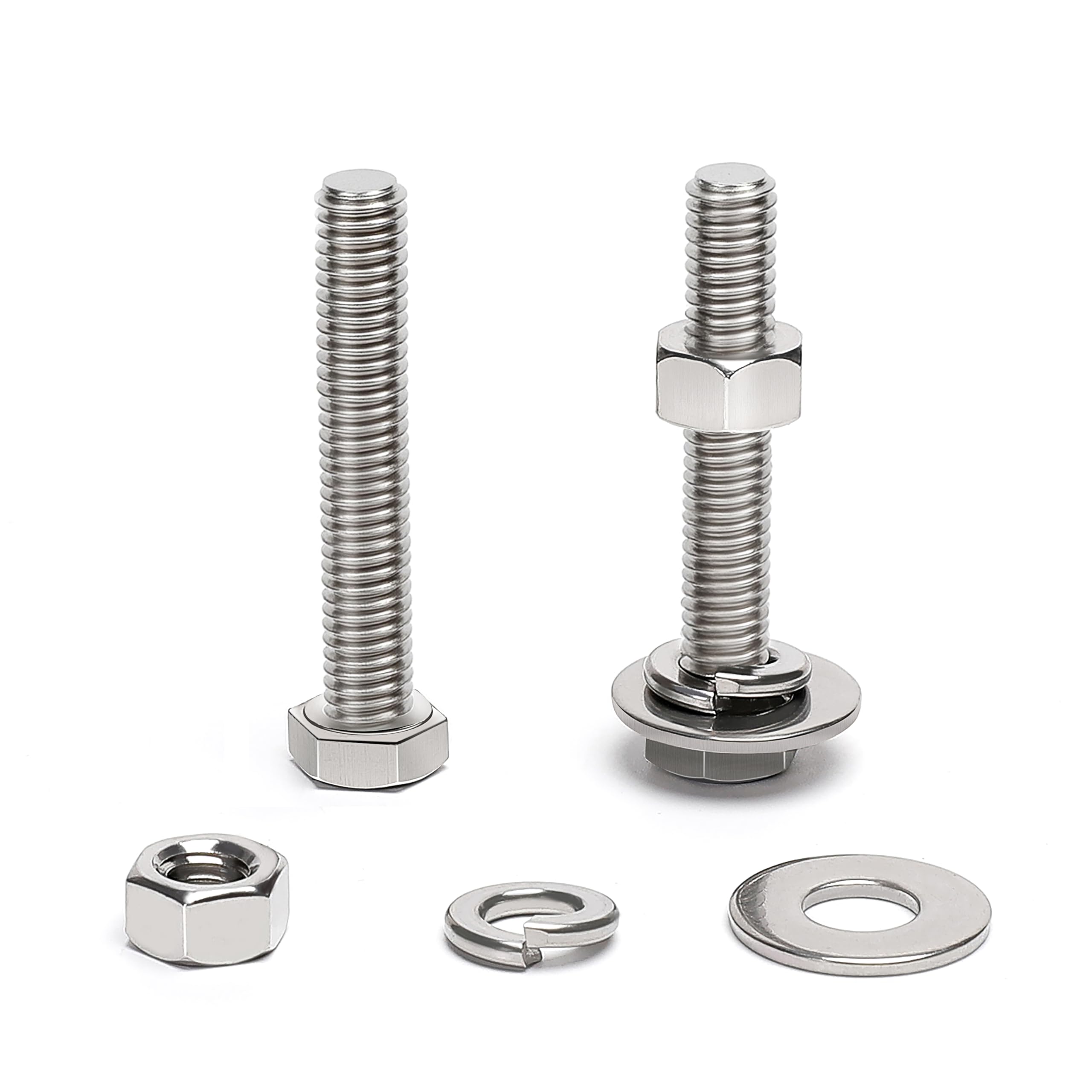 Stainless Steel Hex Bolts & Nuts - 20 Sets -4