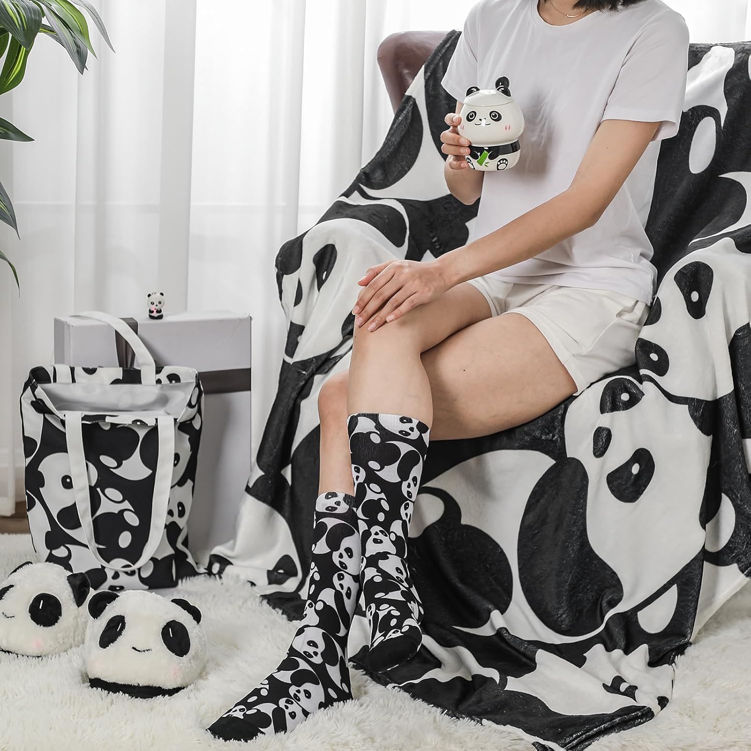 Buryeah 6 Pcs Panda Gifts for Women Girls Cute Gifts for Panda Lovers for Mother's Day Teacher's Day Holiday Birthday