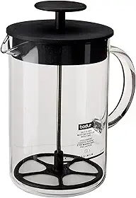 Espumador de leite manual Bodum Latteo 1446-01US4, 236 ml, preto