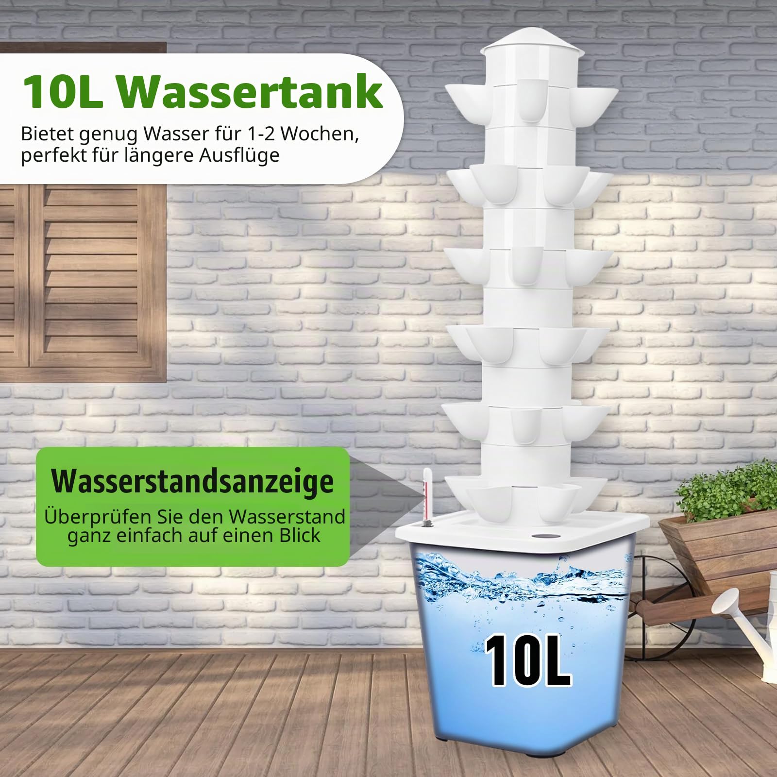 30 Pods Hydroponisches Anzuchtsystem Indoor Tower Garten mit Wasserpumpe