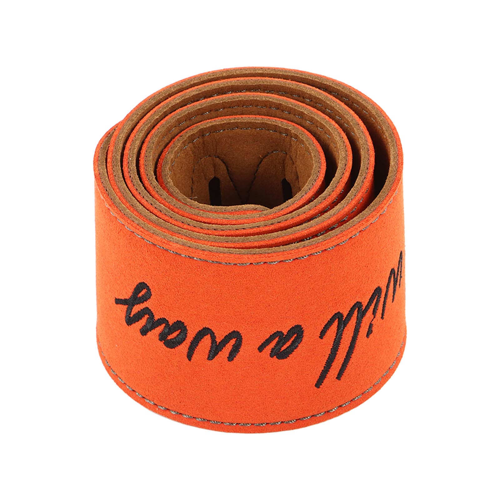 Correa de guitarra Correa de hombro ajustable de cuero nobuk para bajo Guitarra acústica eléctrica con bordado Material suave y duradero para músicos 1 paquete