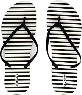 Women Beach Summer Casual Flip Flop Sandals (9, O.N. Black Stripe)