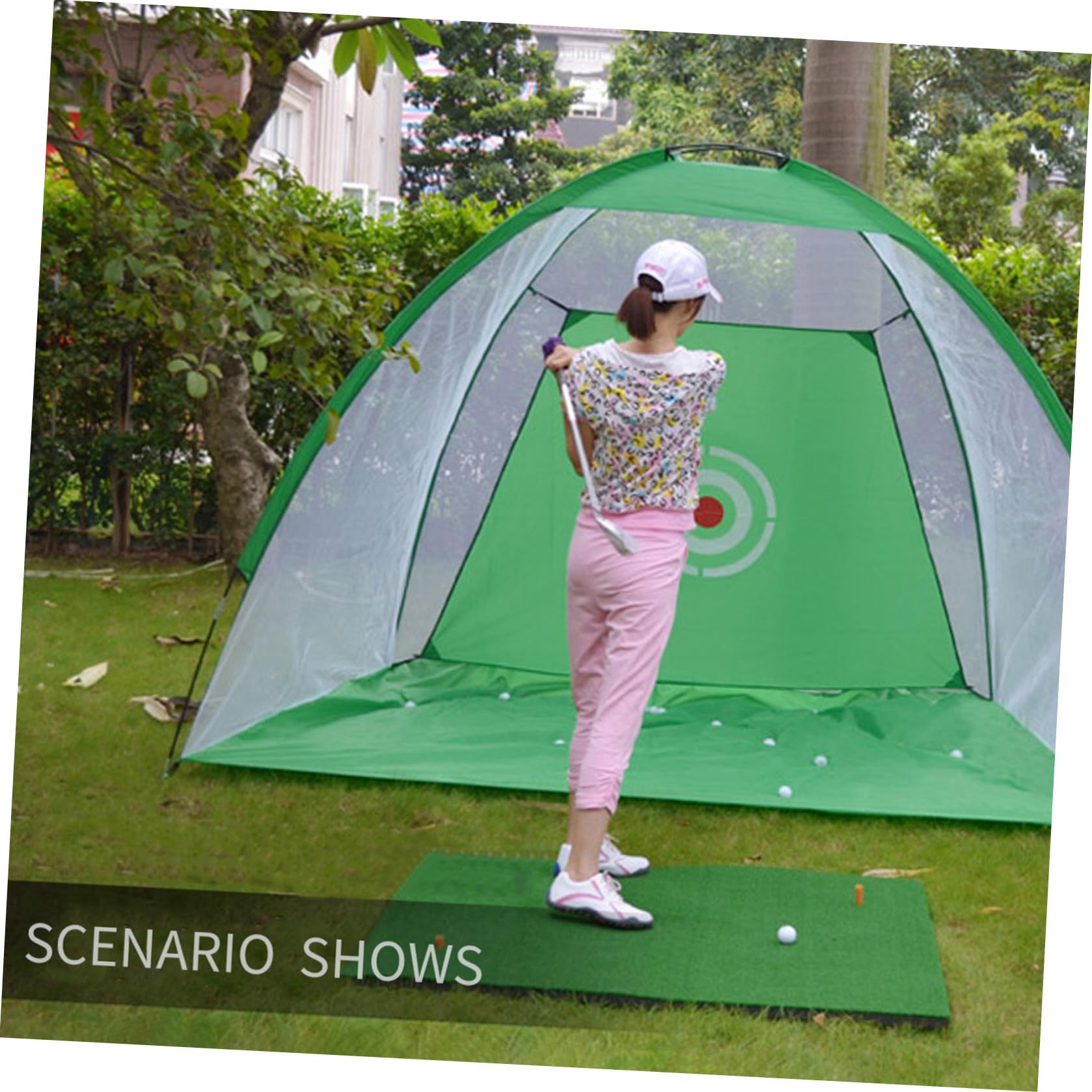 Tapete de Práctica de Golf Verde PP para Putting y Entrenamiento