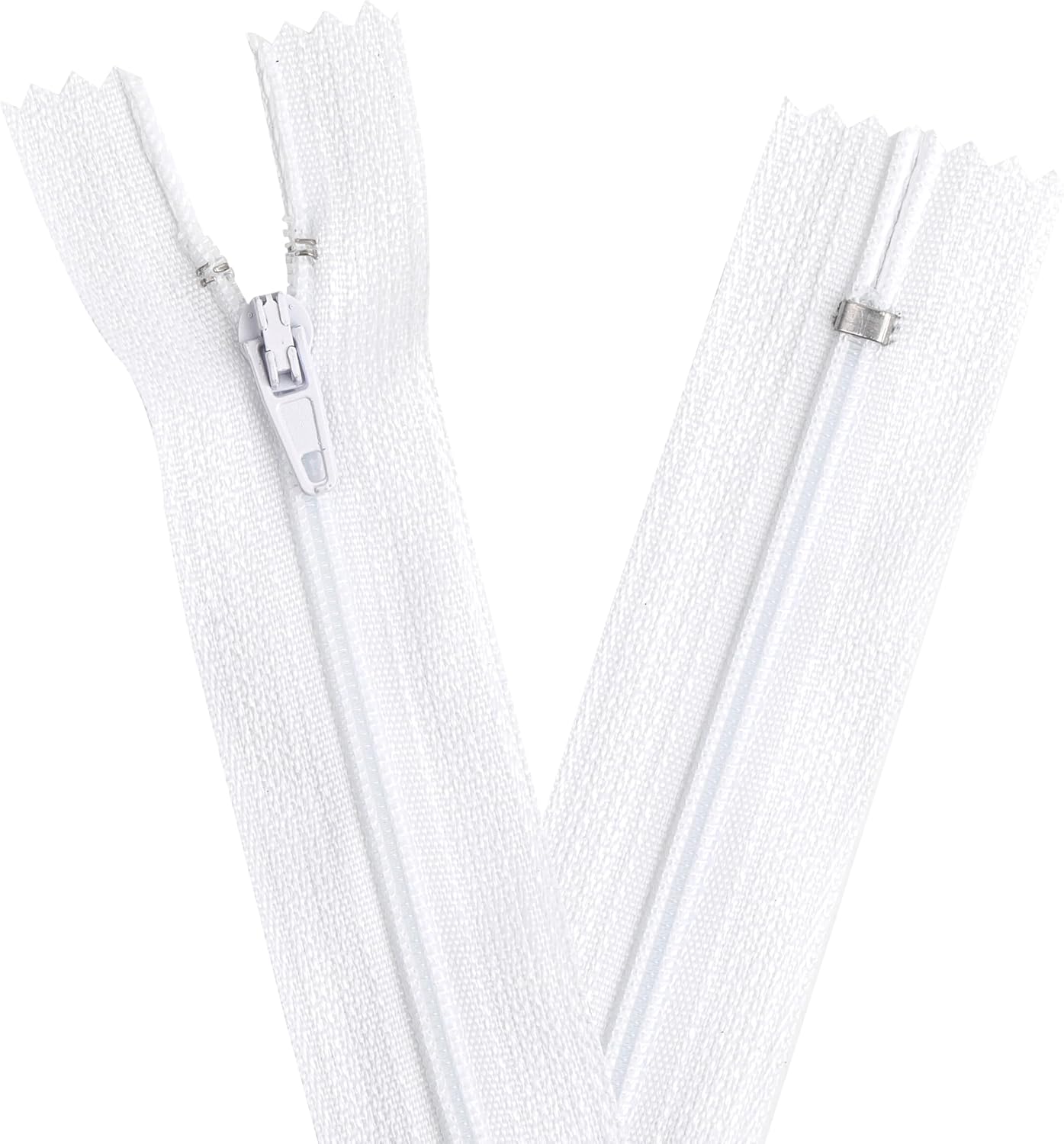 YAKA 60pcs 20 Inch White Nylon Coil Zippers Sewing Zippers Bulk for Tailor Sewing Bags Garment Crafts DIY Accessories