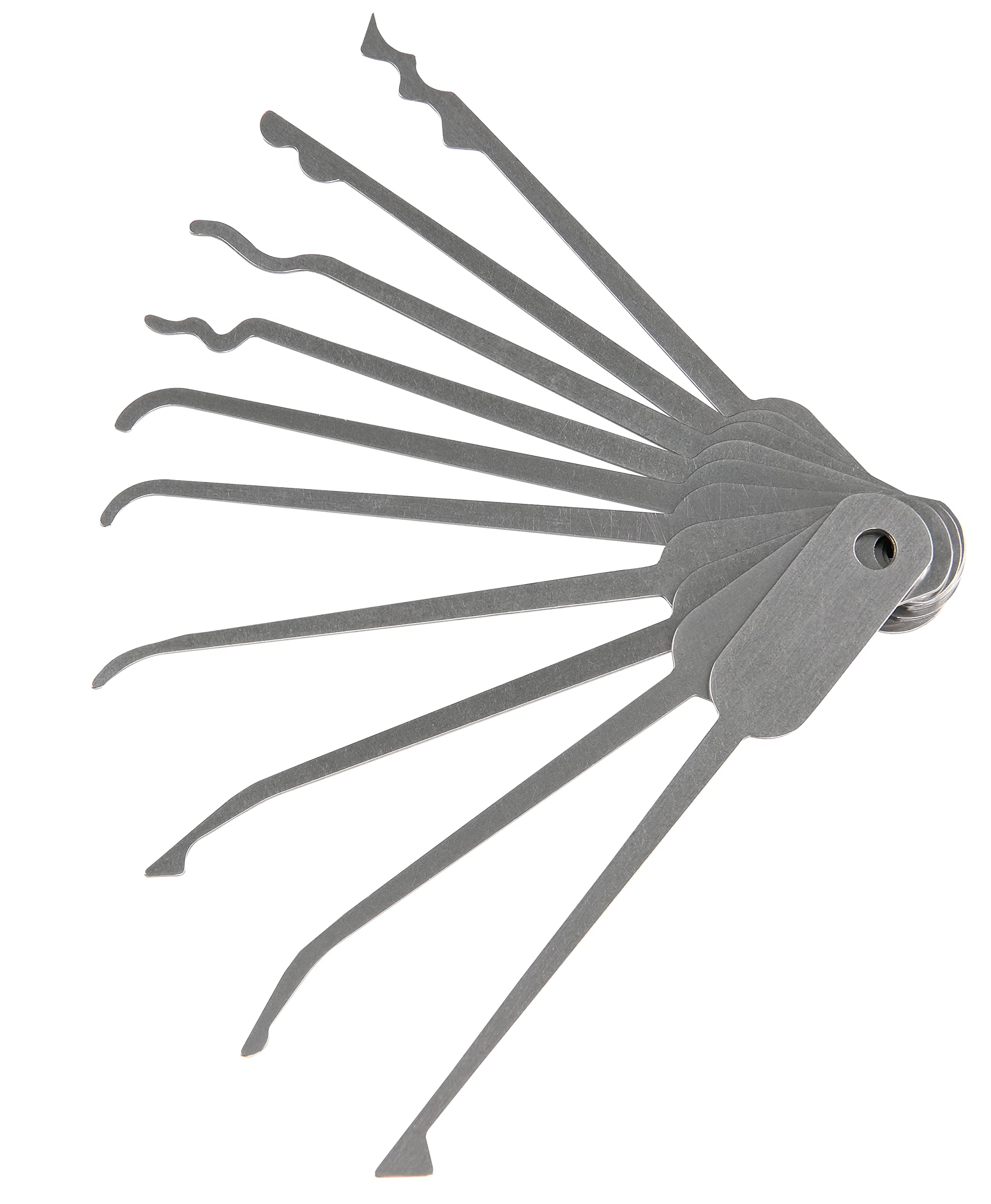Multipick Cuchillas de repuesto Elite Lock-Pick para el juego de ganzúas, juego de 10 cuchillas intercambiables LockPick de acero inoxidable para muelles de 0,5 mm para principiantes y profesionales