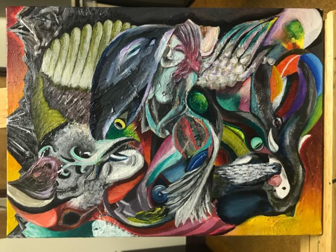 Amazon | 動物 トリックアート 上下左右（アクリル絵の具） | 絵具 通販