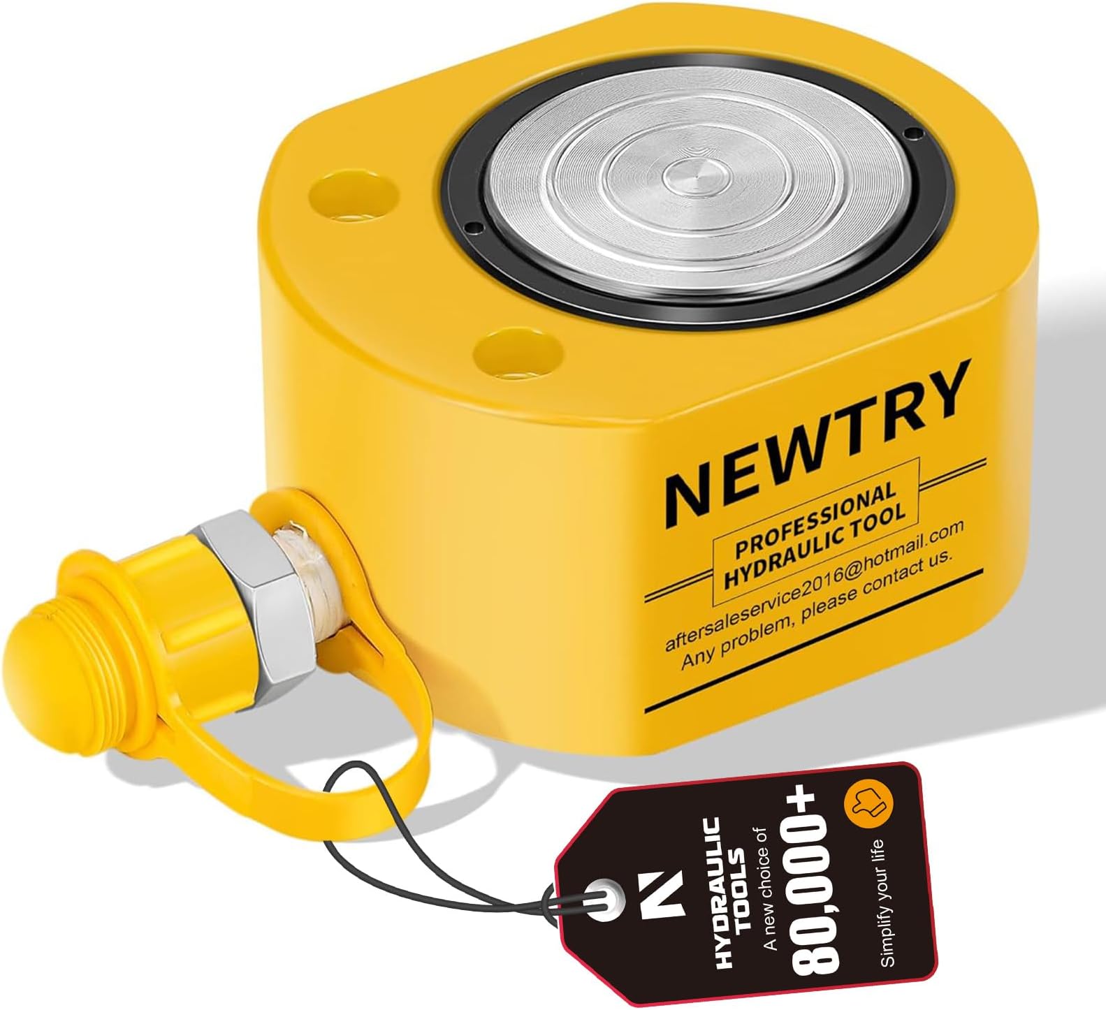 NEWTRY Hydraulic Ram Cylinder 20 ton Lifting Jack Porta Power 0.51” Low Profile Hydraulic Ram Jack Mini, Portable for Shipbuilding, Bridge, Construction