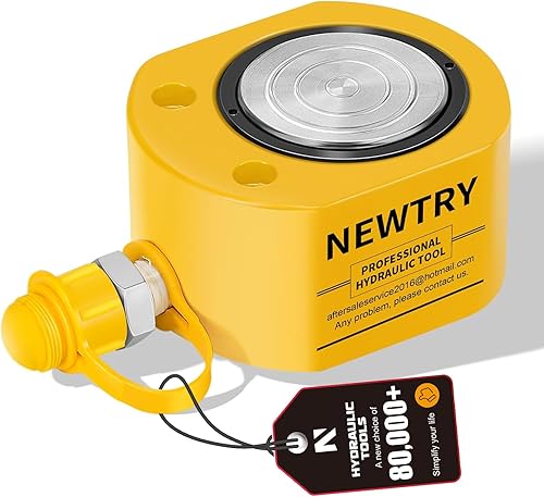 Miniatura 7 de NEWTRY Gato hidráulico Ram de 30 toneladas + bomba manual hidráulica CP-700 Kit de potencia Porta de perfil bajo Mini Jack de sección única Mini