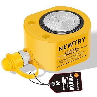 NEWTRY 30T Hydraulic Ram Cylinder, 0.55" Low Profile Jack for Construction