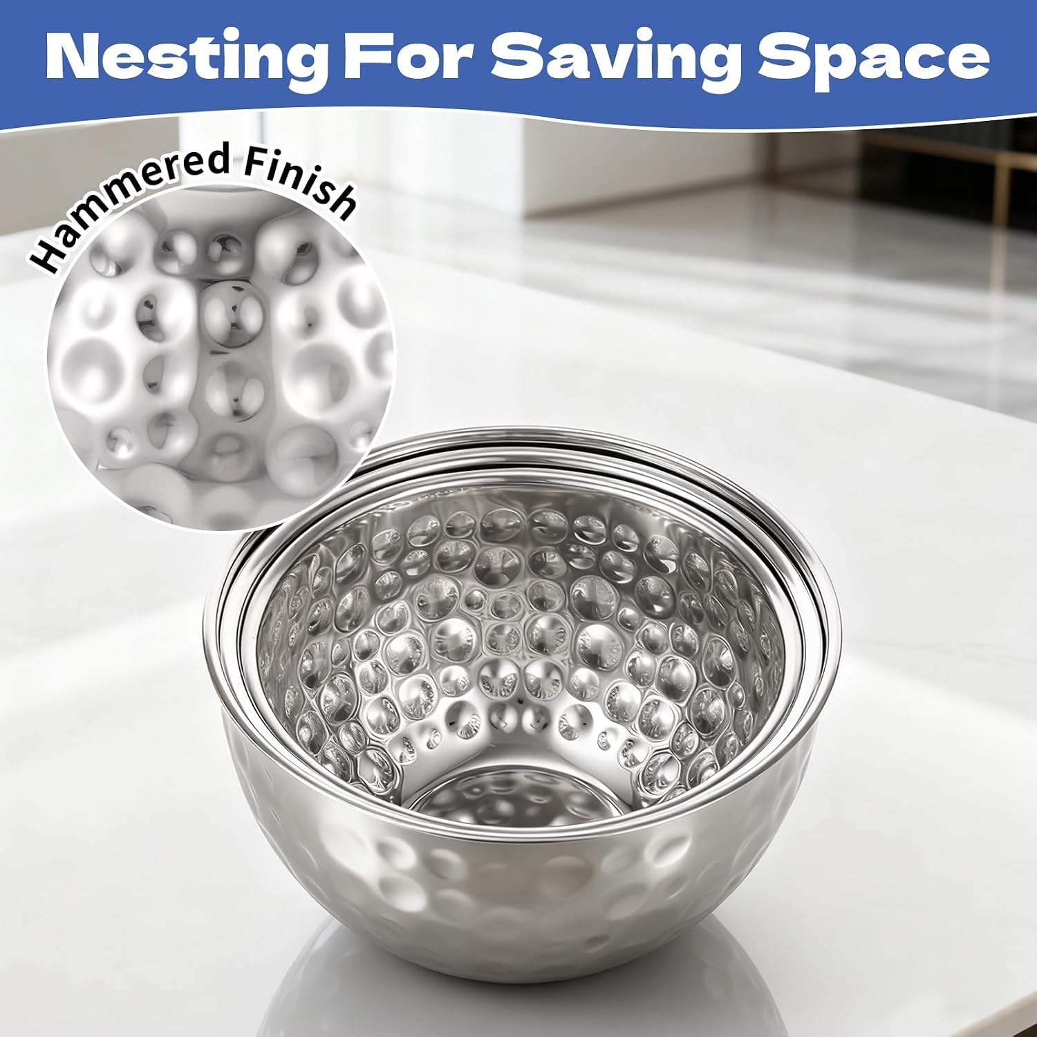 3 Pack Ice Bucket 4.6/6/7.5L Stainless Steel Beverage Tub with 2 Scoop Leak-Proof Wine Bucket Large Metal Ice Buckets for Parties Champagne Bucket for Cocktails Beer Juice, Dishwasher Safe