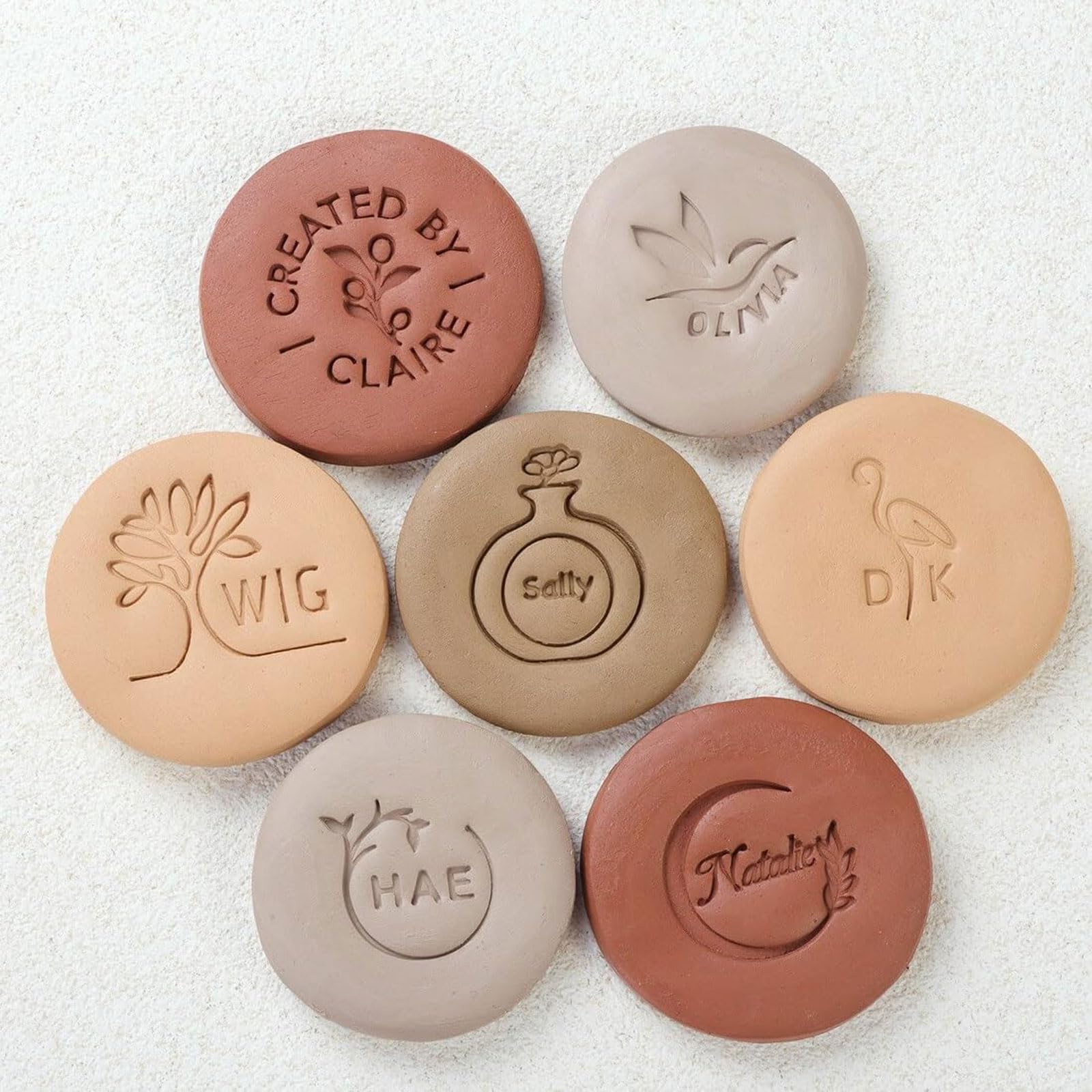 Timbro in Ottone ceramico Timbro in Argilla Personalizzato Timbro con Firma in Ceramica Timbro in Ceramica Personalizzato Timbro in Ceramica con Logo Kit Timbro Fai da Te