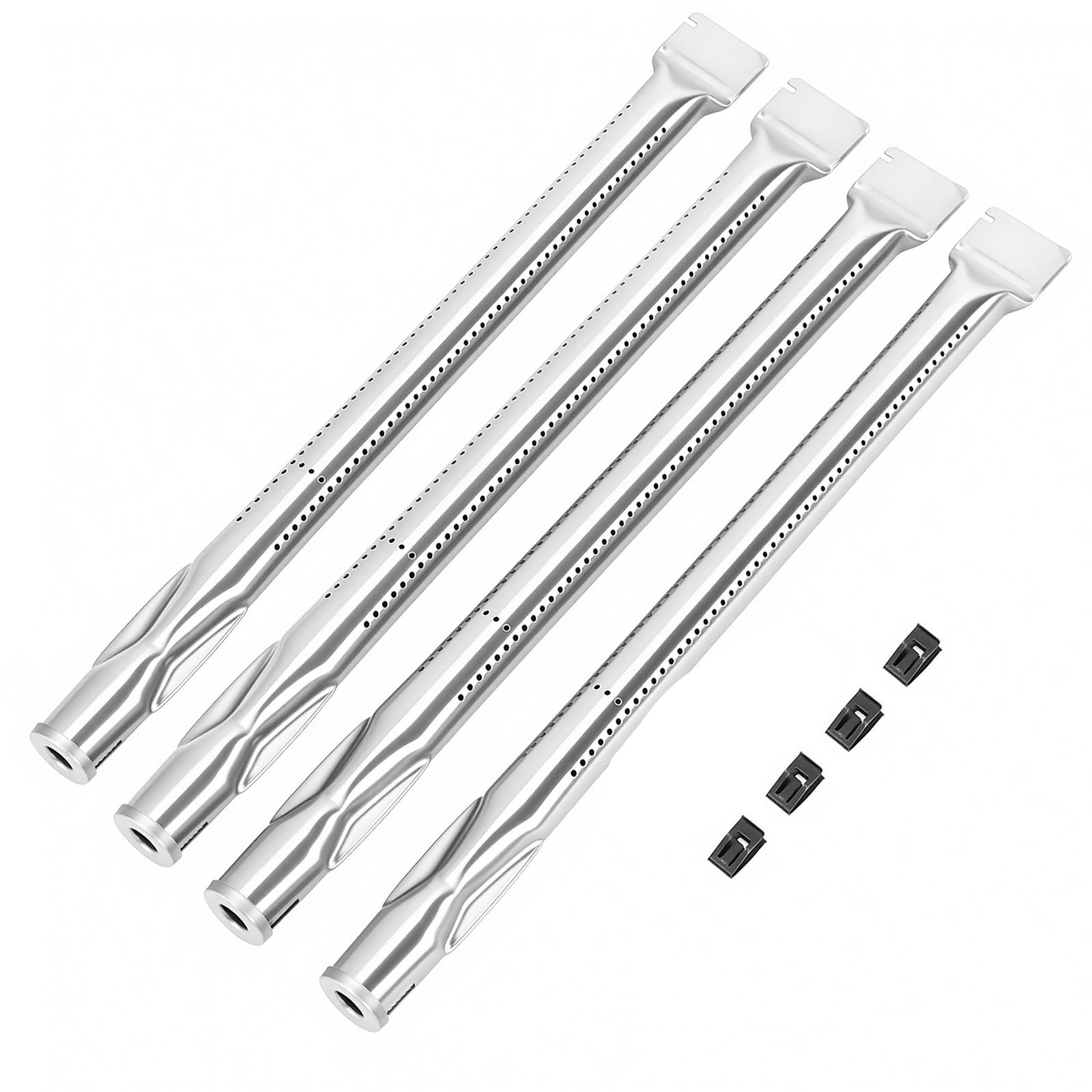 GFTIME Edelstahl Brenner für Rösle Videro G3 und G4, Gasgrill Brenner Ersatzteile für Rösle Videro Serie, 4 Stück