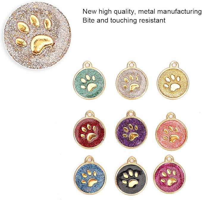 Amazon 9枚 迷子札 犬用名札 犬の名札 犬用ネームプレート 犬 猫 迷子札 キュート 小型軽量 丈夫 ダークレッド パープル ローズレッド ピンク イエロー ホワイト グリーン ブラック ブルー Xuuyuu 名札 Idタグ 通販