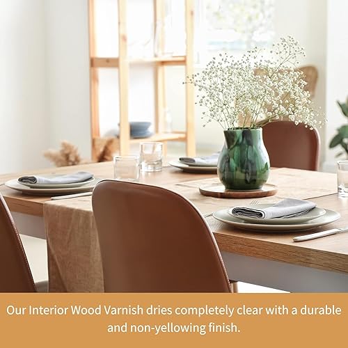 Miniatura 2 de Furniture Clinic Barniz de madera interior  Capa superior de poliuretano para impermeabilizar todas las superficies de madera  Sellador de madera