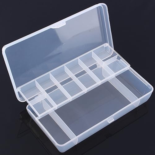 Miniatura 8 de Yosoo Caja de cebo de pesca de 7.9 x 3.9 x 1.6 in, plástico visible, transparente, anzuelo, anzuelos, accesorios de pesca, caja de almacenamiento (2