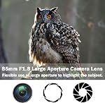 EF Lentille pour Canon 85mm f1.8 Foucs manuels (MF/EF Lens) Lens de portrait pour Canon EOS Rebelle T8i T7i T7 T6 T6s T6i T3i T2i SL3 SL2 90D 80D 77D 4000D,1DX 5D 6D Marquer II/III/IV etc. DLSR