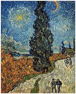 Country Road in Provence by Night, c.1890 Art Print Art Poster Print by Vincent Van Gogh, 11x14