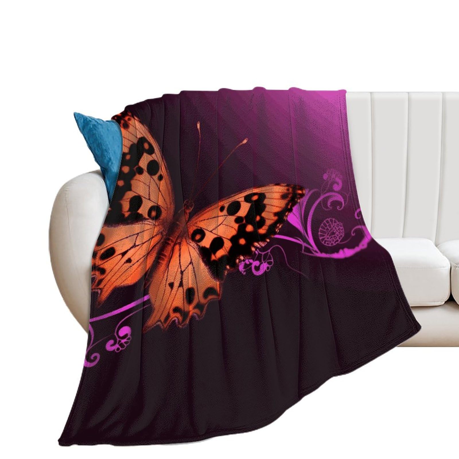 Couverture douce pour femme plaid chaud pelucheux et couverture décorative toutes saisons