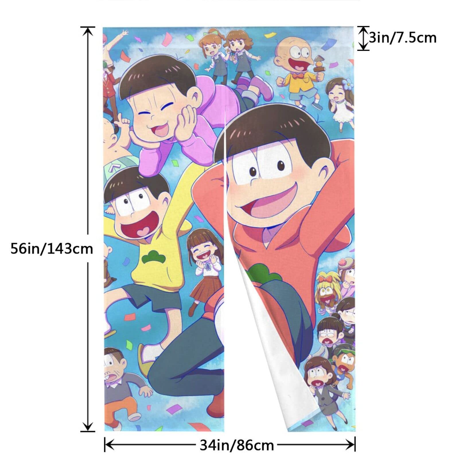 Amazon｜おそ松さん 玄間仕切り遮光 のれん ファッション 目隠し 和風 