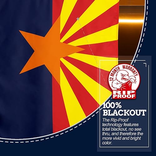 Vista 13 de Bandera con los estados de EE.UU., Arizona