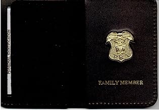New Jersey PBA Officer's Family Member ID Card Wallet with Gold plated pin included unisex