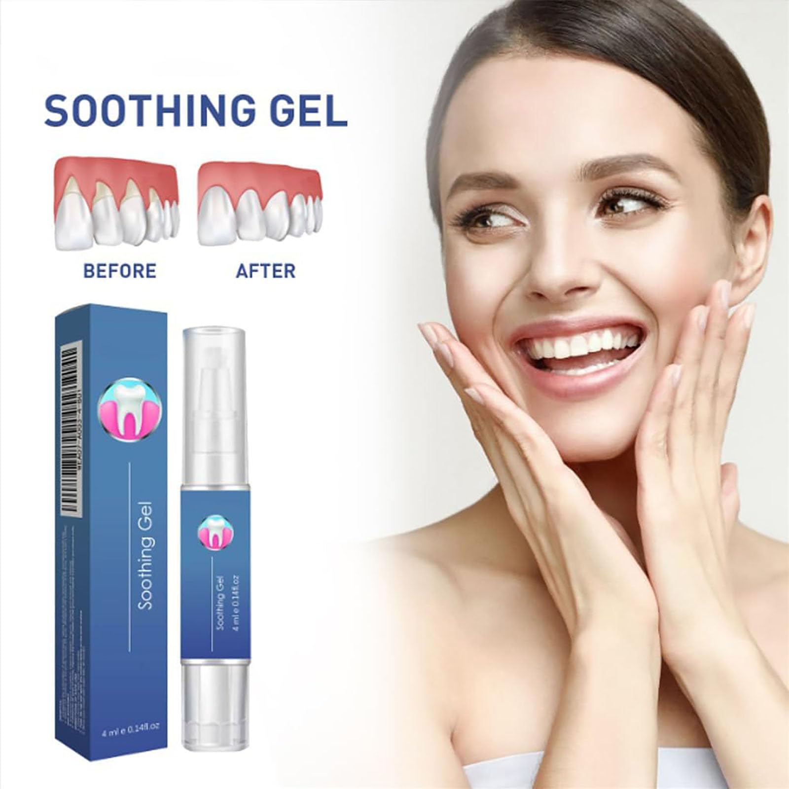 Gel pour les gencives GumEase, Gel réparateur dentaire Gum Ease, Gels apaisant instantané pour les gencives, Stylo réparateur d'essence pour les dents, Haleine fraîche (3Pcs)