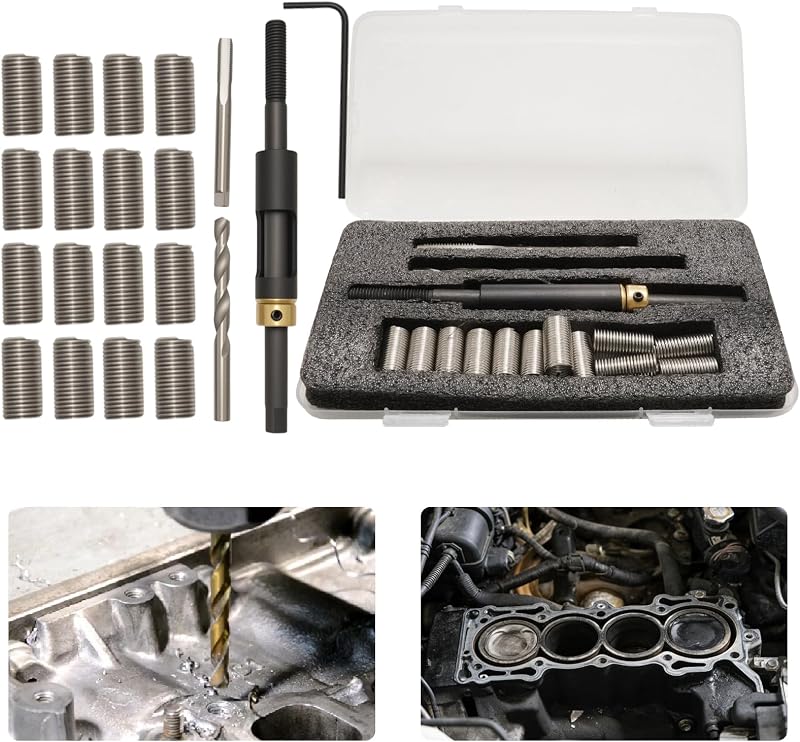 Kit de reparo de rosca M11 x 1,5 para parafuso do cabeçote Saihisday 35119S – 12 insertos