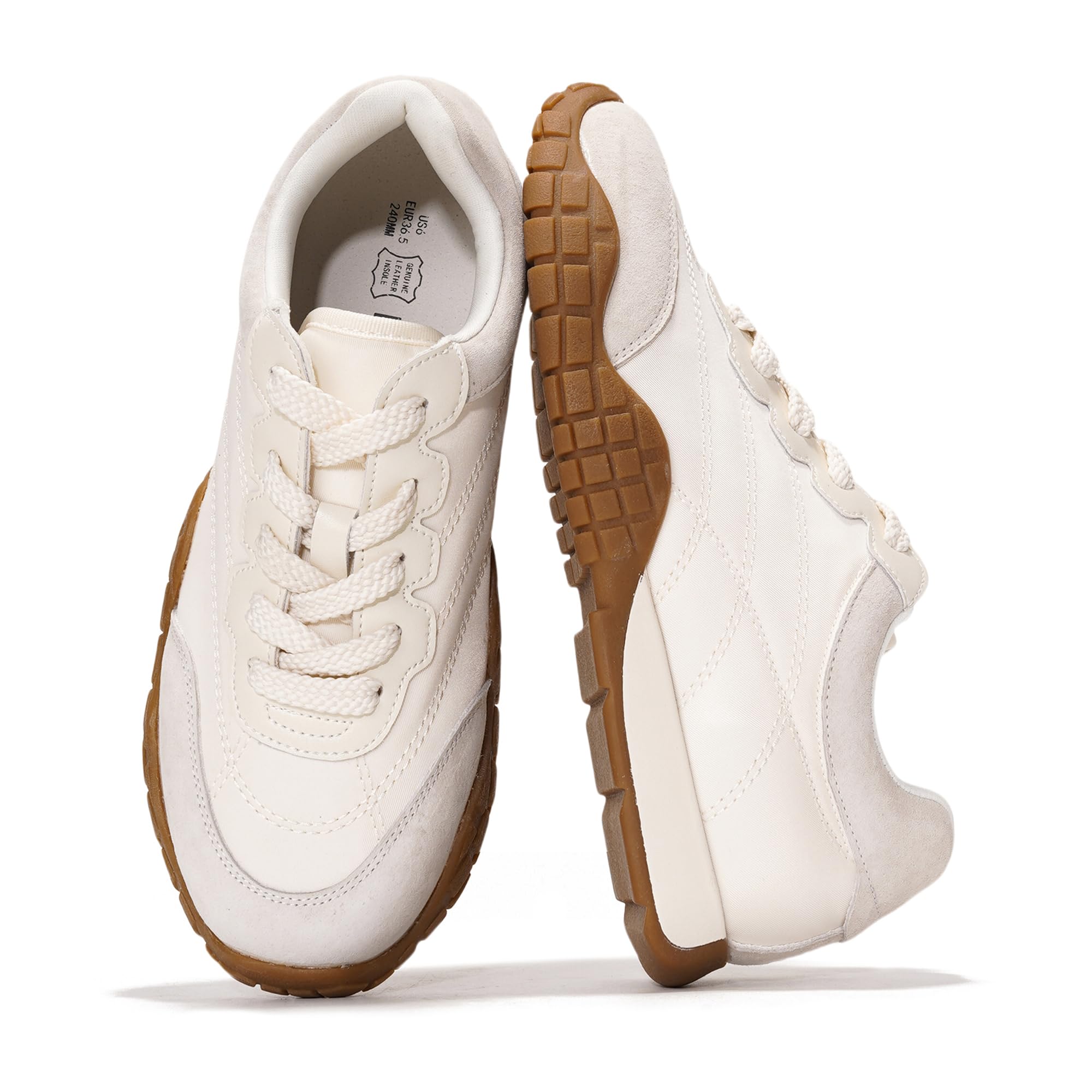 Project Cloud Sneakers for Women - Lightweight with Memory Foam Insole Womens Sneakers - Walking Shoes Women Footwear - Womens Shoes (Donna Lace Up)