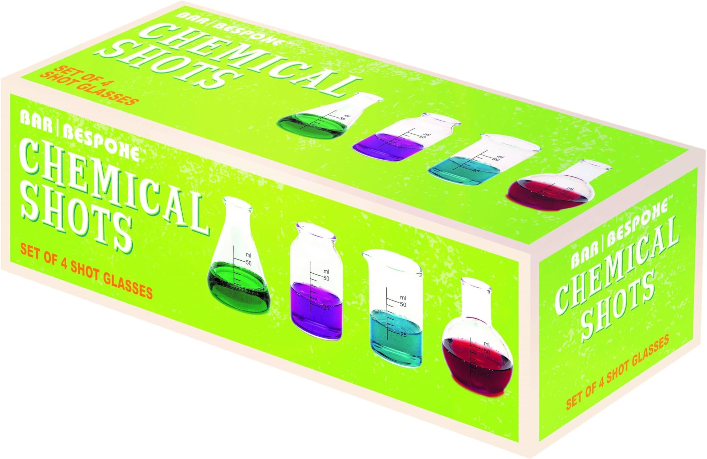 CHEMICAL SHOT GLASSES SET OF 4, 50ml