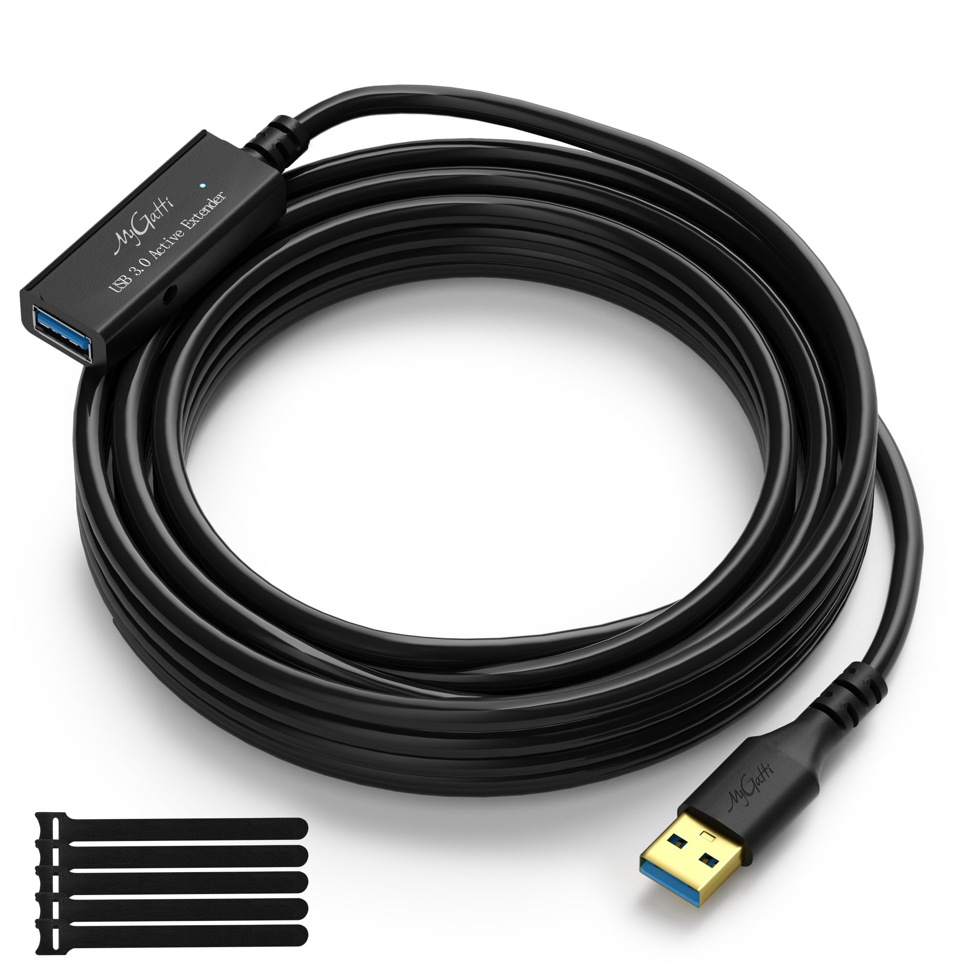 Mygatti 7.5 m USB 3.0 Aktiv Verlängerungskabel,5Gbps USB Stecker auf Buchse Kabel mit 1 Signalverstärker,USB A Repeater Cable,männlich zu weiblich,Kompatibel mit PC Computer Drucker Scanner