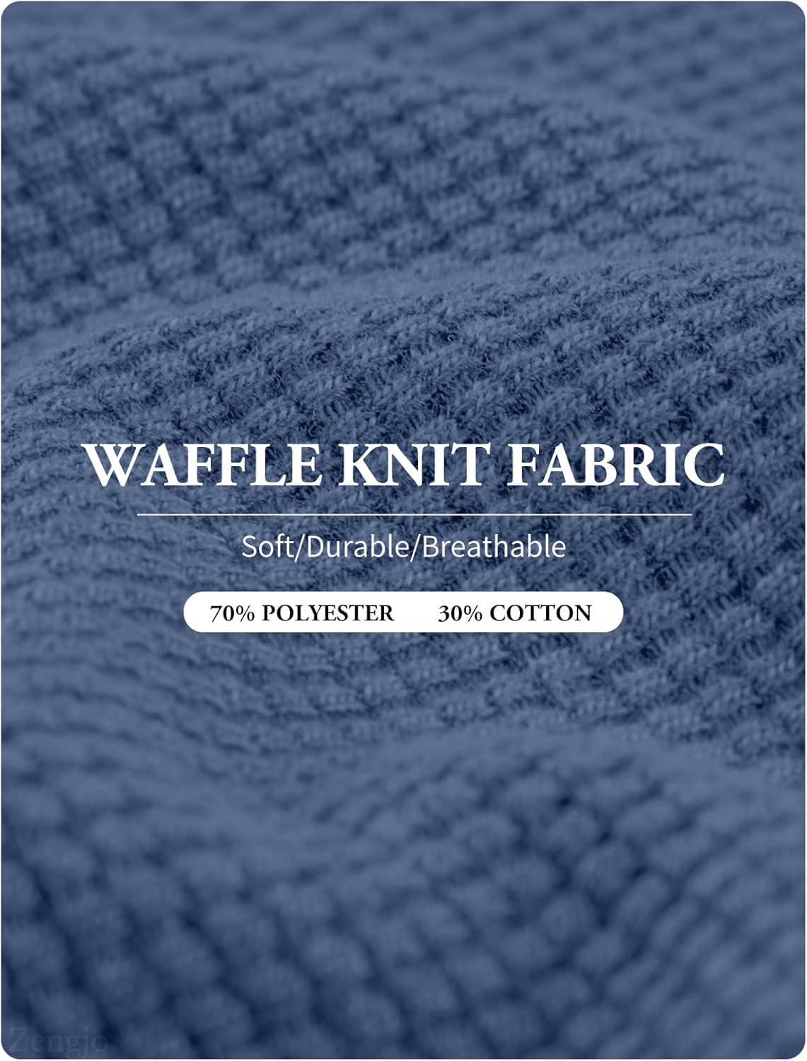 Zengjo Mens Long Sleeve Henley Shirts Casual 3-Button Cotton-Poly Blend T-Shirts - Image 5