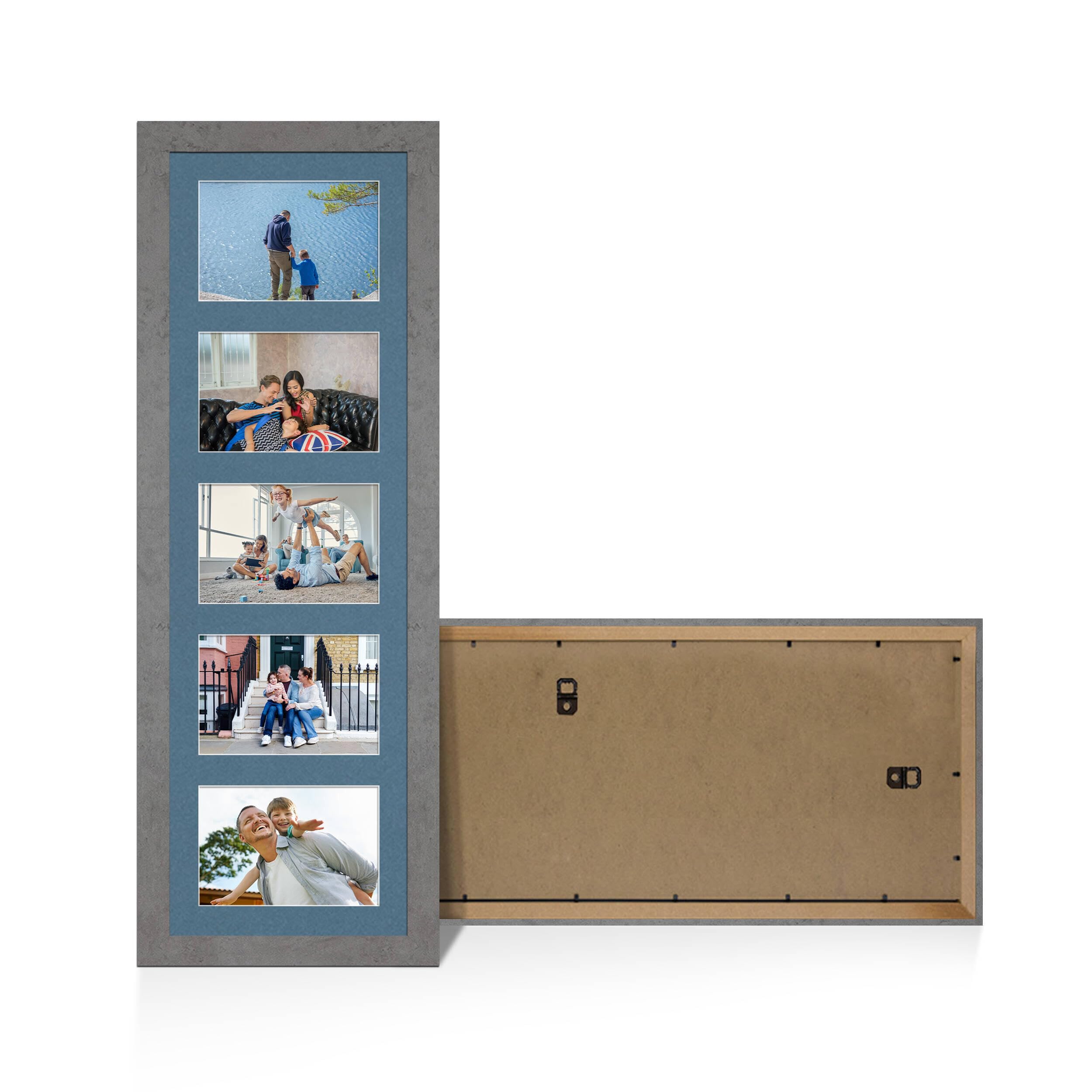 Alison Kingsgate Grey Marble 26x8 Photo frame for multiple pictures