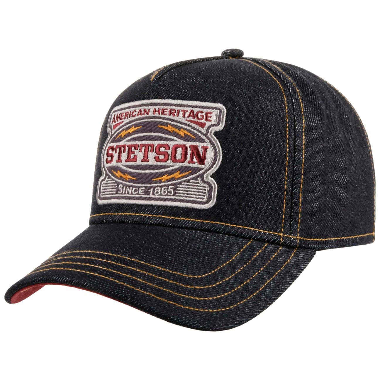 Stetson Dark Denim Cap Basecap czapka bejsbolówka męska – Snapback, z daszkiem, na wiosnę, lato, jesień, zimę, wiosnę, lato, jesień i zimę