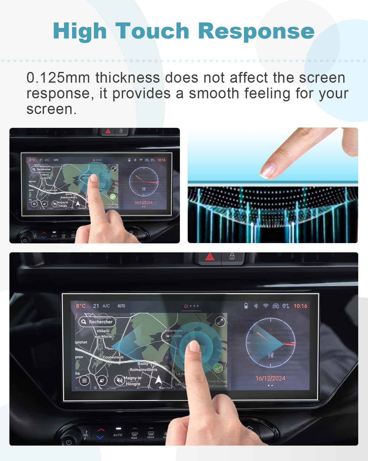 Brotect Pellicola Protettiva Opaca Per Porsche Taycan 2021 – Sistema Infotainment, Antiriflesso, Anti-impronta, Made In Germany (2 Pezzi)