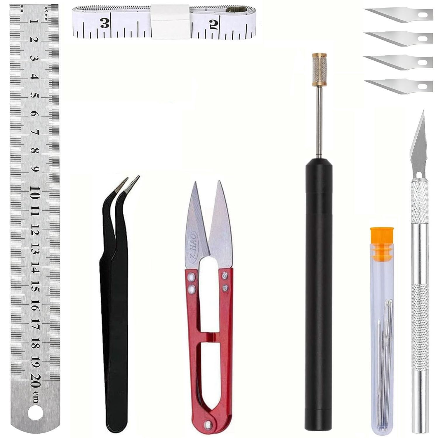 DIY Crafts Leather Edge Dye Pen Edge Dye Roller Pen Wood Handle Stainless Steel Top Edge Dye Roller Oil Pen, Leather Edge Painting Roller Tools for Leather Craft Working Other Accessries (1 Kit)-image-21