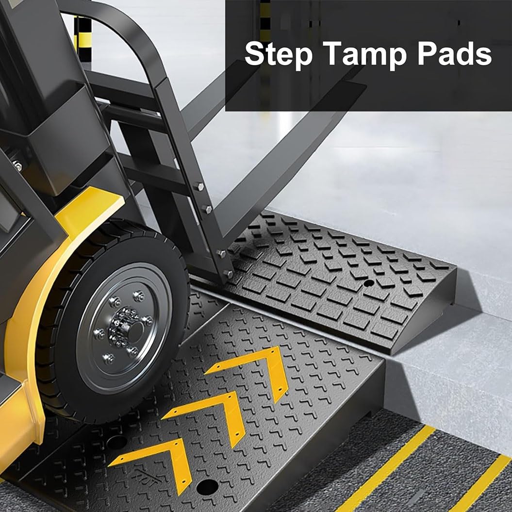 Rampa para silla de ruedas, rampa antideslizante para facilitar el acceso, ideal para vehículos y dispositivos de movilidad, altura ajustable, diseño duradero