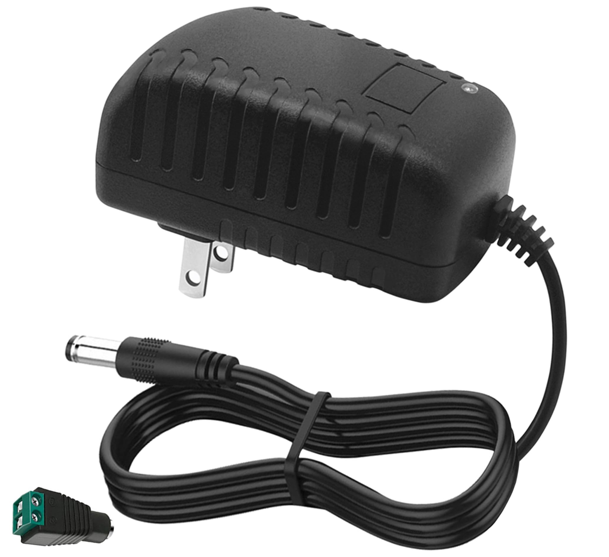 12 Volt 2A Power Supply AC 120V to DC Converter with 5.5x2.5mm/2.1mm DC Plug 12V 2000mA 1.5A 1A 0.5A Transformer Power Supply for Strip Lights Camera