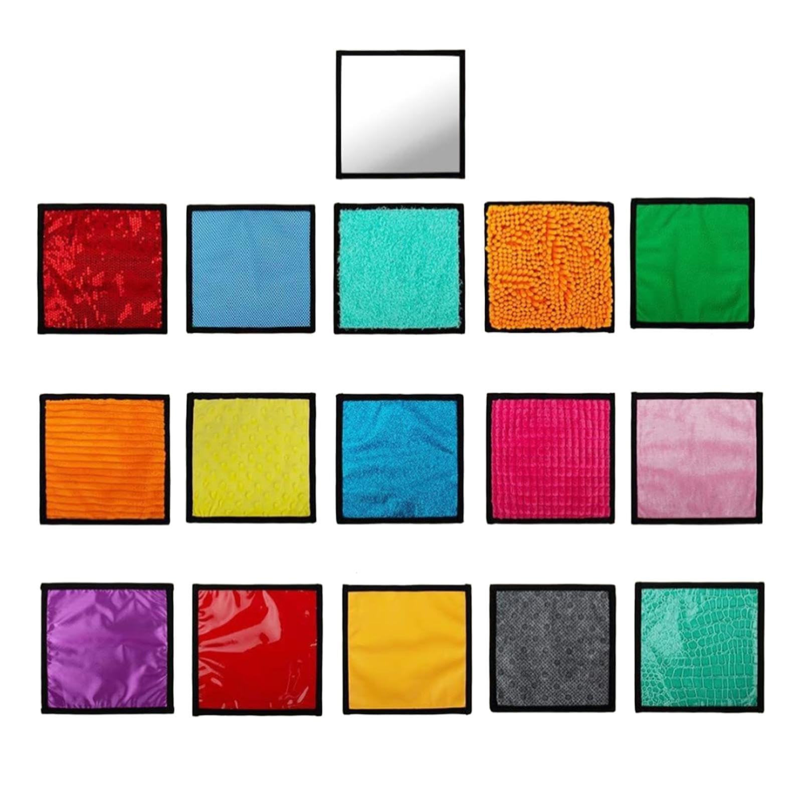 16 Tappetini Sensoriali con Texture, Adatti All'esplorazione Infantile dai 3 Ai 6 Anni.