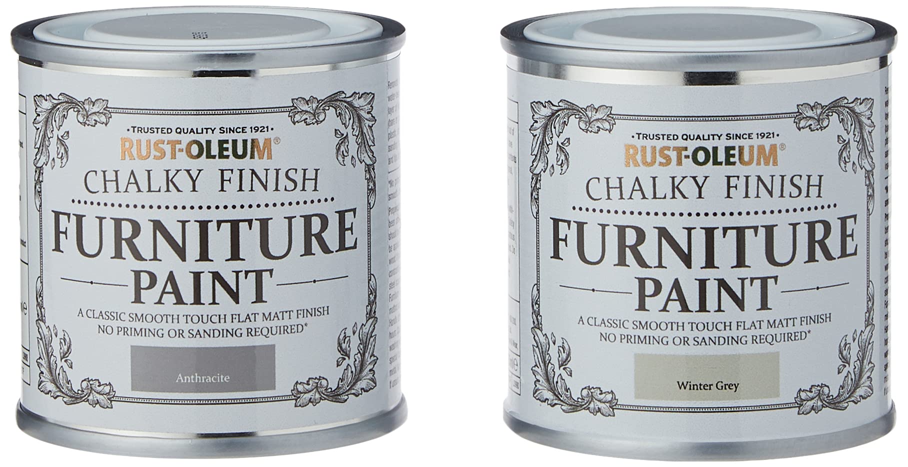 Rust-Oleum AMZ0040 Chalky Furniture Paint Winter Grey 125 ml