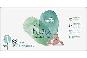 Pampers Pure Protection Newborn Size 1 Diapers: Gentle, Breathable All Night Coverage