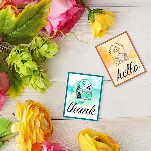 Miniatura 3 de GLOBLELAND Sellos transparentes de paisaje de montañas, estilo bohemio, para ventana, paisaje, de silicona, para manualidades, álbumes de recortes,