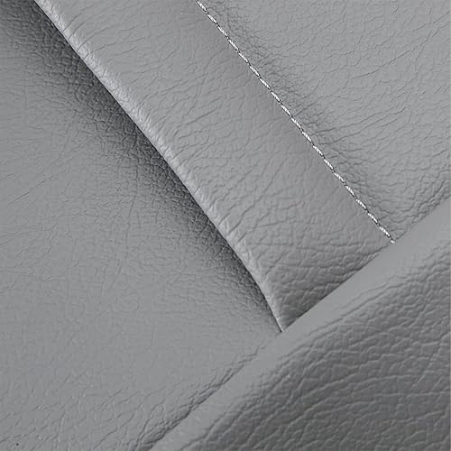 Miniatura 8 de ECOTRIC Juego de fundas de asiento de cuero sintético color gris medio compatible con F250 y F350 Lariat 2003-2007, XL, FX4 y XLT, regular, Super y