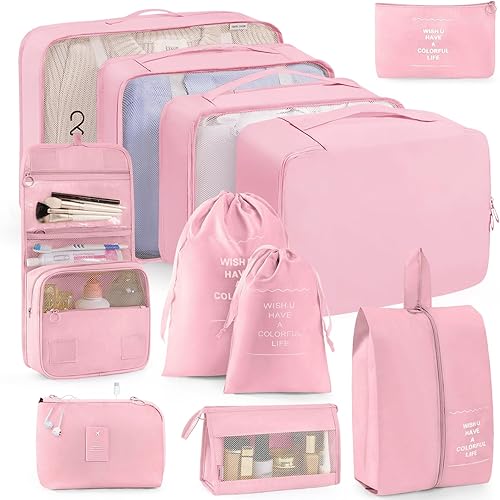 Cubos de embalaje de 11 unidades, bolsas organizadoras de equipaje de malla transpirable, organizadores de embalaje, juego de bolsas duraderas para